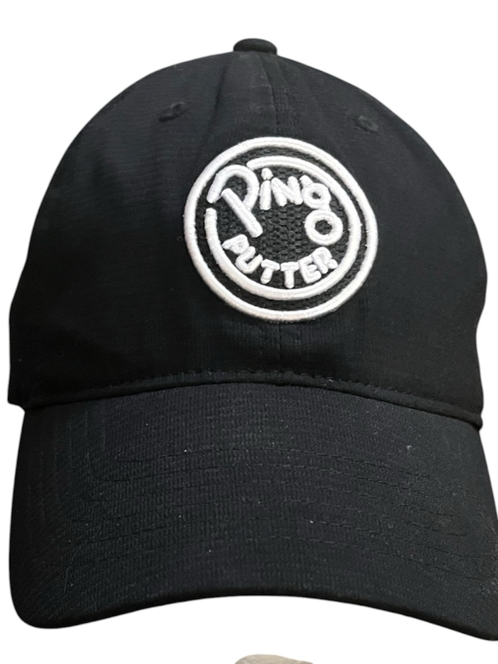 Ping Black Baseball Cap with White Embroidered Logo